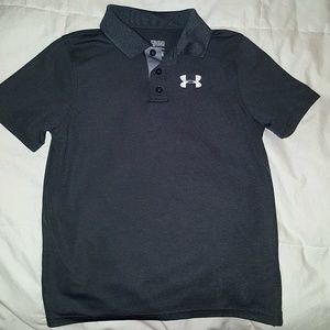 Boys Under Armour medium gray polo shirt